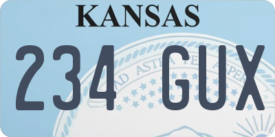 KS license plate 234GUX