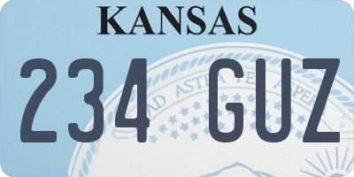 KS license plate 234GUZ