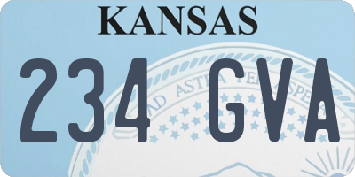 KS license plate 234GVA