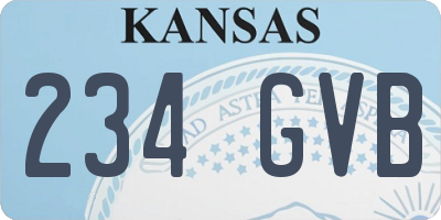 KS license plate 234GVB