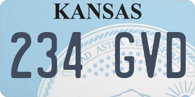 KS license plate 234GVD