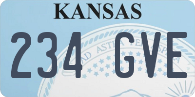 KS license plate 234GVE