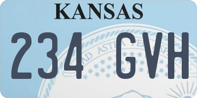 KS license plate 234GVH