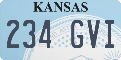 KS license plate 234GVI