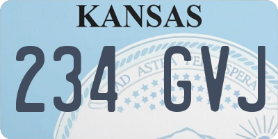 KS license plate 234GVJ