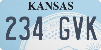 KS license plate 234GVK