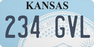 KS license plate 234GVL