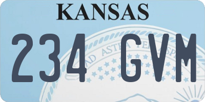 KS license plate 234GVM