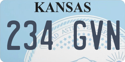 KS license plate 234GVN
