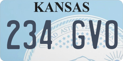 KS license plate 234GVO