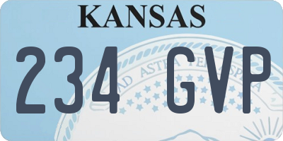 KS license plate 234GVP