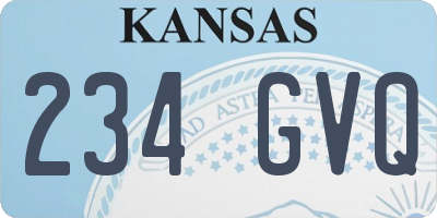KS license plate 234GVQ
