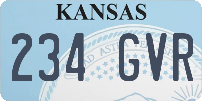 KS license plate 234GVR