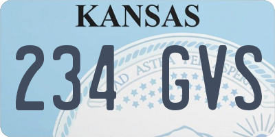 KS license plate 234GVS