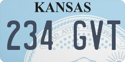 KS license plate 234GVT