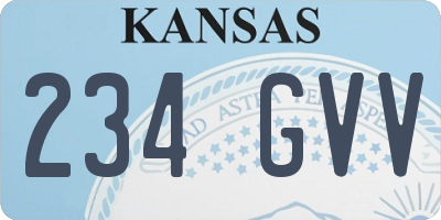 KS license plate 234GVV