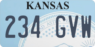 KS license plate 234GVW