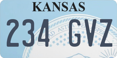 KS license plate 234GVZ
