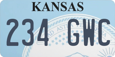 KS license plate 234GWC