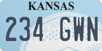KS license plate 234GWN