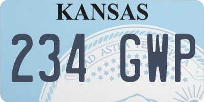 KS license plate 234GWP