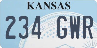 KS license plate 234GWR