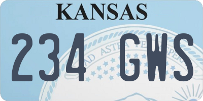KS license plate 234GWS