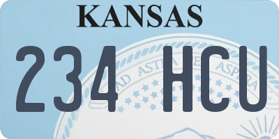 KS license plate 234HCU