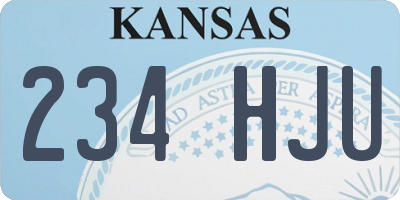 KS license plate 234HJU
