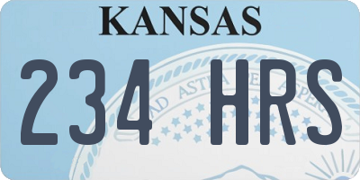 KS license plate 234HRS