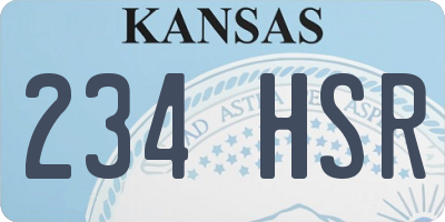 KS license plate 234HSR