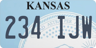 KS license plate 234IJW