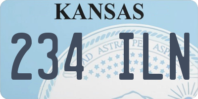 KS license plate 234ILN