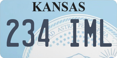 KS license plate 234IML