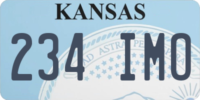 KS license plate 234IMO