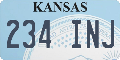 KS license plate 234INJ