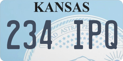 KS license plate 234IPQ