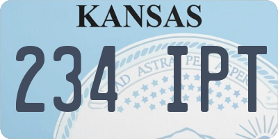 KS license plate 234IPT