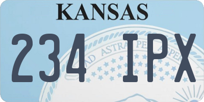 KS license plate 234IPX