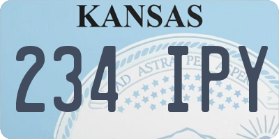 KS license plate 234IPY