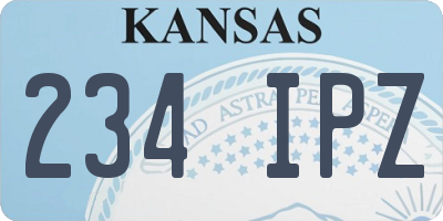 KS license plate 234IPZ