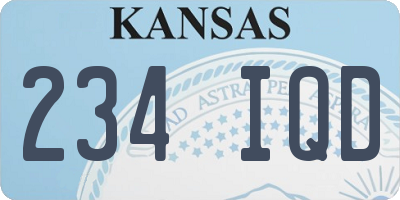 KS license plate 234IQD