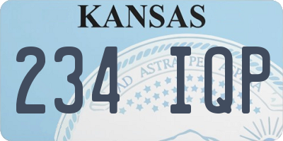 KS license plate 234IQP