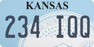 KS license plate 234IQQ