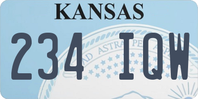 KS license plate 234IQW