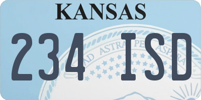 KS license plate 234ISD