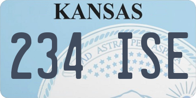 KS license plate 234ISE