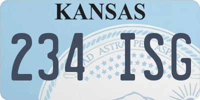 KS license plate 234ISG