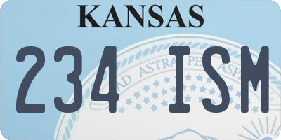 KS license plate 234ISM