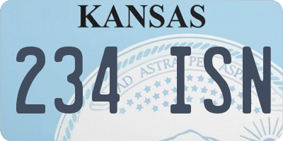 KS license plate 234ISN